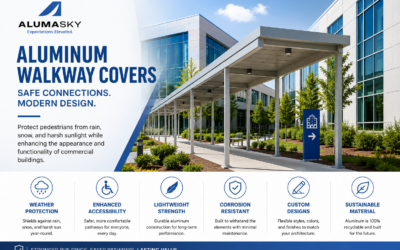 How Aluminum Walkway Covers Improve Safety, Accessibility & Building Design